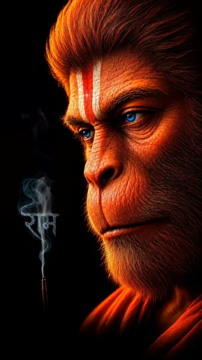 Lord Hanuman Ram Bhakt Smoke 4K Live Wallpaper