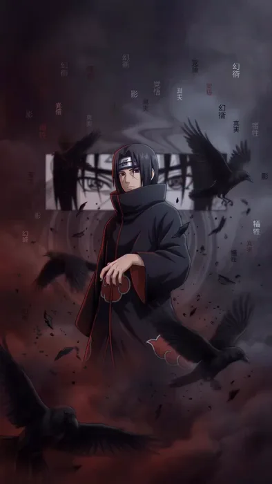 Itachi Uchiha Crow Genjutsu 4K Live Wallpaper